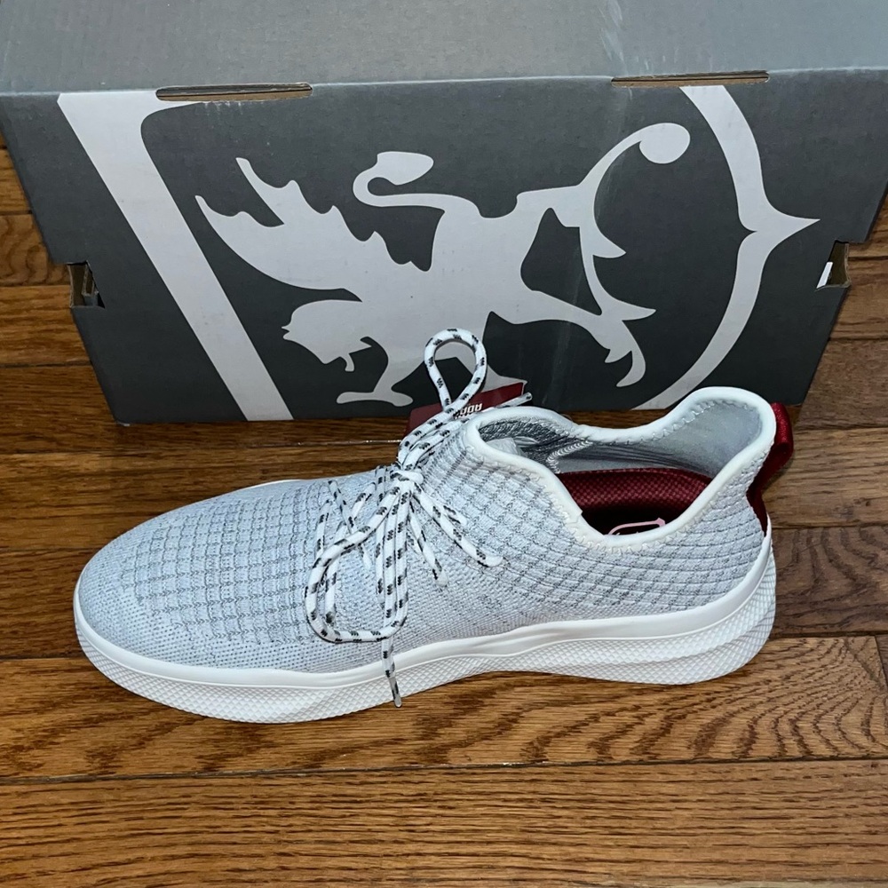 Stacy Adams Vortex Mesh Sporty Sneakers White & Gray Men’s Size 8.5 - Picture 2 of 11